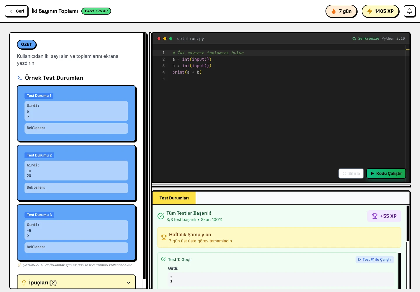 Kodio — A self-grading coding classroom